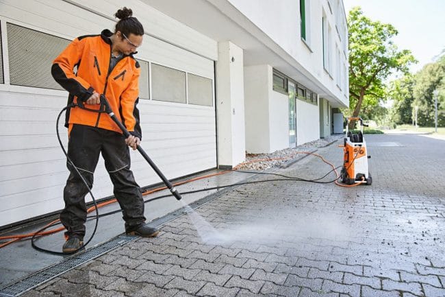 Pranje betona sa STIHL RE 170 PLUS peračem pod pritiskom